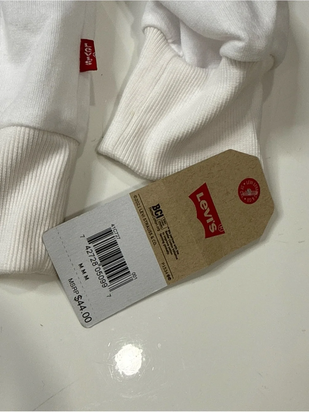 NWT Levi Girls Ruffle Sweater White Size Medium A020626